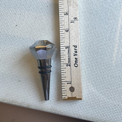 Swarovski Bottle Stopper Wine Stopper Silver Tone Crystals SKU