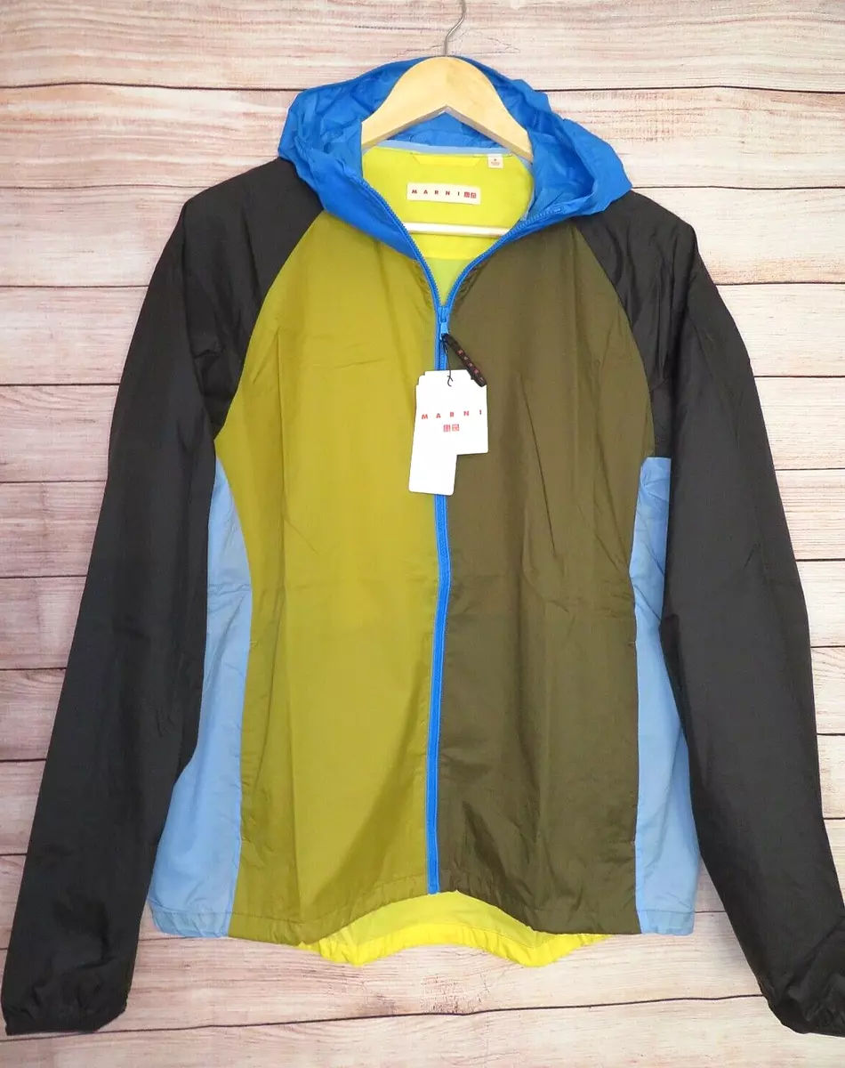 MARNI Uniqlo Men Pocketable Parka Jacket Dark Green Yellow