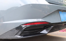 Rear Fog Light Lamp Lid Carbon Fiber Cover Trim For 2021-2023 Hyundai Elantra 2P