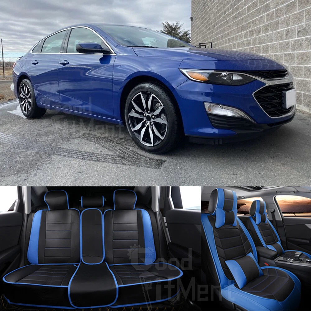 For Chevrolet Chevy Malibu 2000-2023 Full Set Leather Car 5 Seat Covers Blue  US