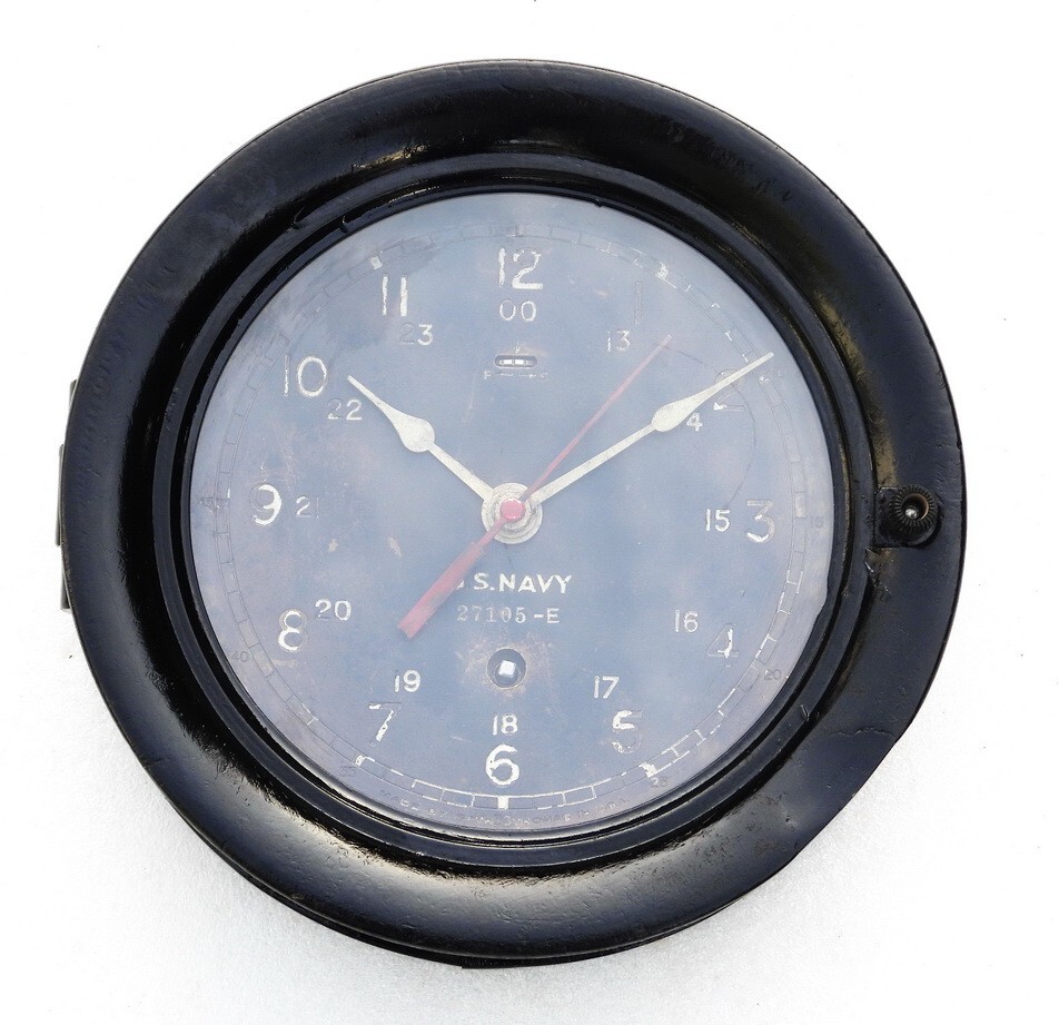 ANTIQUE SETH THOMAS US NAVY 27015-E MARINE SHIPS BAKELITE DECK