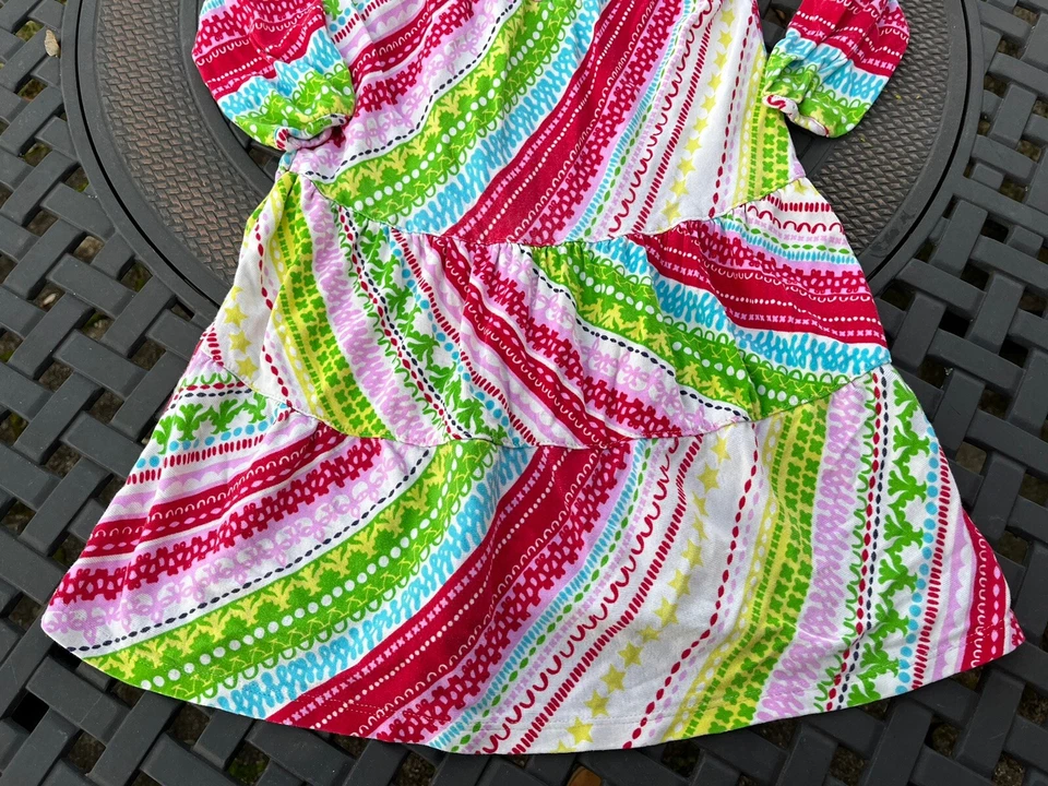 Garnet Hill ~ Vestido de vacaciones con cinta de caramelo para niñas ~ Talla 4 Foto 4 de 4