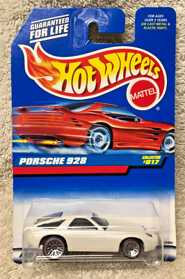 PORSCHE 928 white 817 blue card vintage 1997 hot wheels NEW | eBay