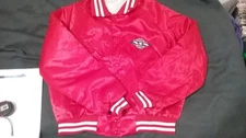 Chalkline Super Bowl XIX 1985 49ER Satin RED Jacket SZ L NEW quilt puff BEAUTY