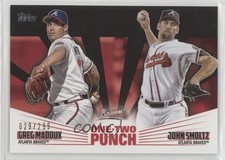 2023 Topps Series 1 One-Two Punch Black 29/299 John Smoltz Greg Maddux HOF 05u3