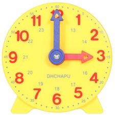 Student Learning Clock Time Teacher Gear Clock 4 Inch 12/24 Hour