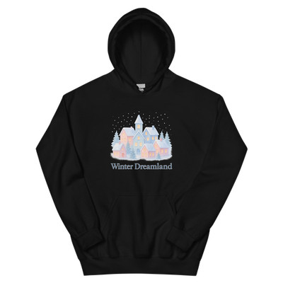 Winter Dreamland Pastel Village Cozy Aesthetic Women s Winter Hoodie