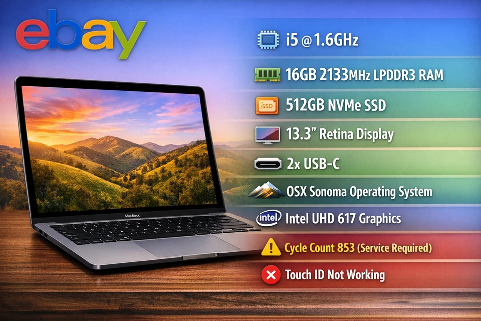 Apple MacBook Air 13" 2019 · i5 · 16GB · 512GB, photo 3 of 5