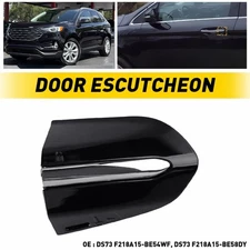 Black Front Left Door Handle Lock Bezel Cap Cover For 2013-2020 Ford Fusion