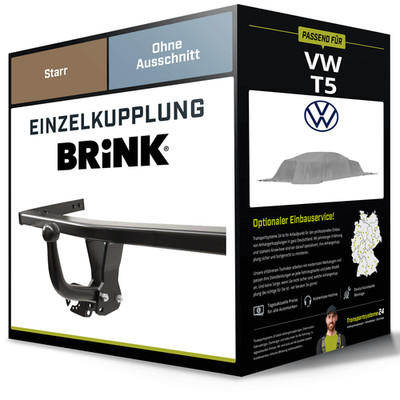 BRINK Anhängerkupplung Schwarz für VW Transporter T5 Multivan