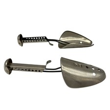 Vintage Silver-Tone Adjustable Metal Shoe Stretcher Ventilation Holes Lot Of 2