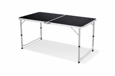XXL Alu Klapptisch Campingtisch Gartentisch Camping schwarz L120xB60xH58/70cm