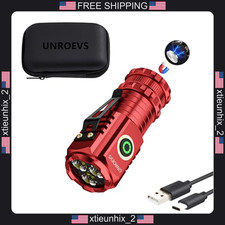 Mini Flashlight with Magnetic Base, 2550 Lumens, 5 Modes, USB-C Rechargeable