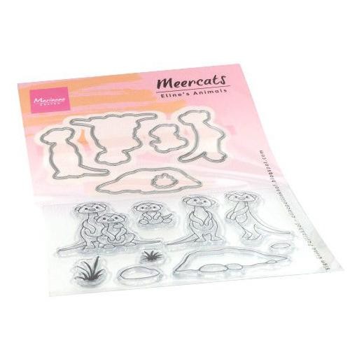 Marianne Design Clear Stamps & Cutting Dies - Eline‘s Animals Meercats EC0183
