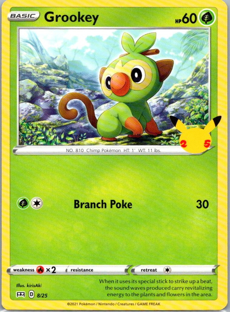 Pokemon TCG Grookey 8/25 McDonalds Collection 2021 NM