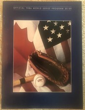 1986 World Series MLB Official Program New York Mets Vs. Boston Red Sox Perfect