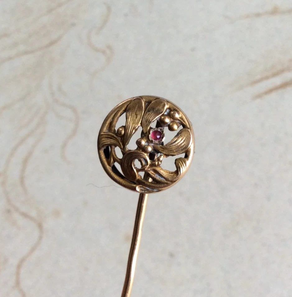 Pic A Chapeau Olivine - Épingle Broche - Attache Traîne - Broche De