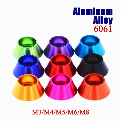 #ad #ad Aluminum Alloy Cone Cup Head Washers Cap Screws Washer Colorful M3 M4 M5 M6 M8 $57.17