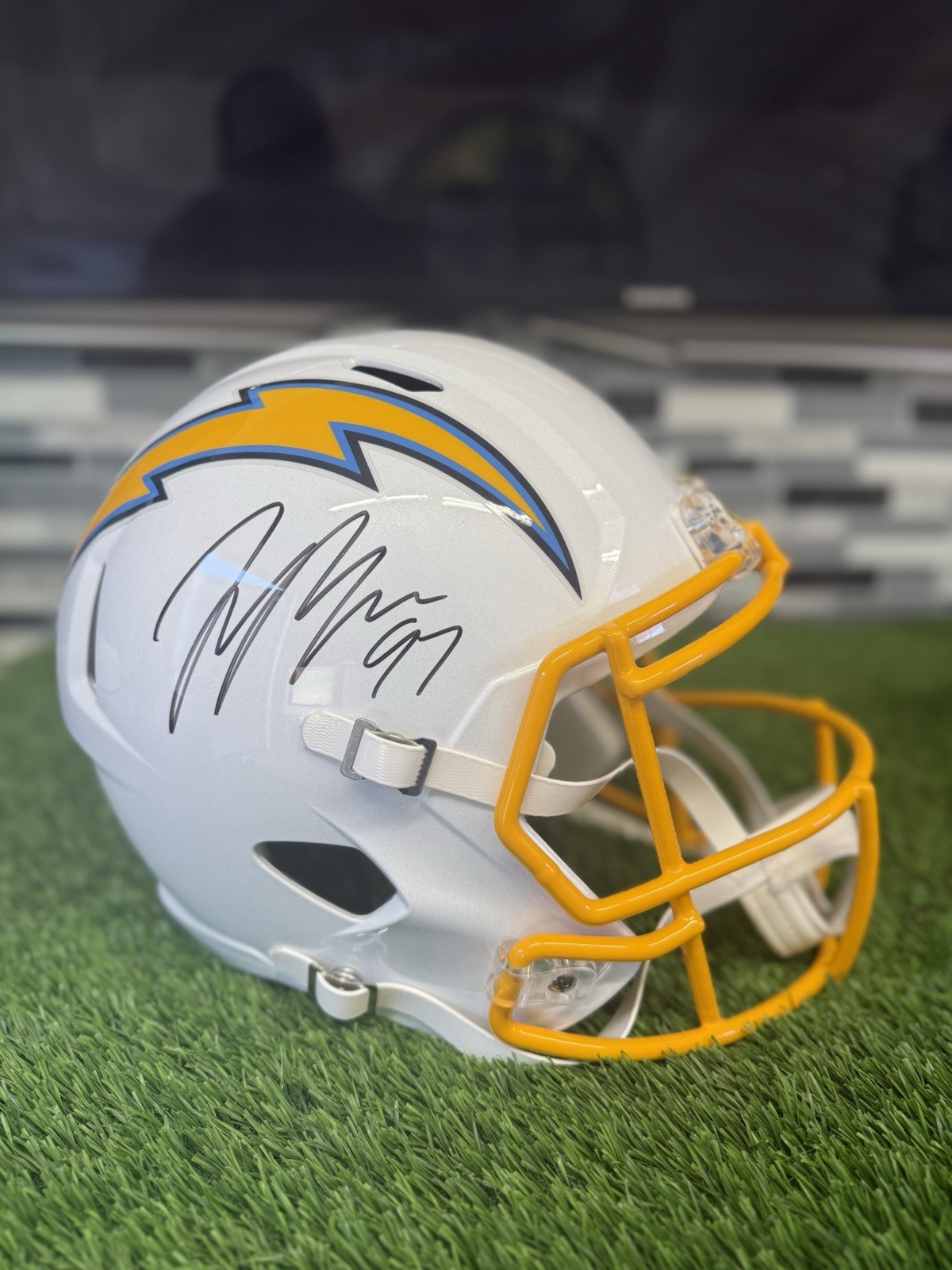 Joey Bosa Autographed Signed Los Angeles Chargers Full Size Chargers Replica Helmet, With Beckett COA 