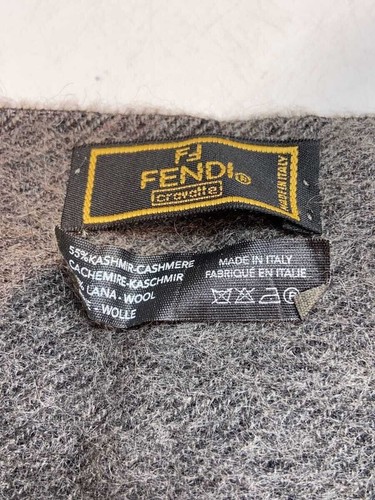 FENDI men's Gray cashmere scarf Used - Picture 3 of 3