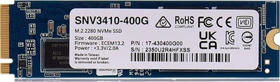 Synology SNV3410 400GB SSD NAS M.2 2280 Hard Disk Stato Solido Interno NVMe PCIe