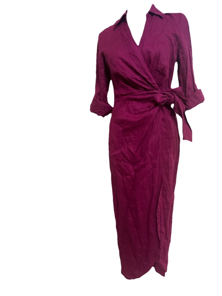 chinese dress ladies Meggie Linen Maxi Dress