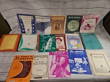 Lot Of 15 PLUS Vintage Piano Sheet Music From 50 s 60 s Musicals With Teaching