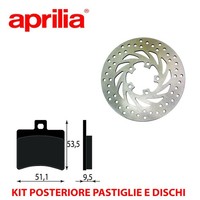 Satz Bremsscheiben UND BelÄGe Hinten Aprilia Scarabeo 200 / Klasse 2008