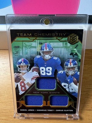 Daniel Jones, Darius Slayton, & Kadarius Toney Panini Elements Triple Patch /75