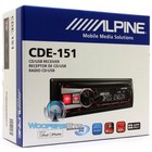PARTIALLY WORKING ALPINE CDE 151 CAR STEREO RADIO USB CD PLAYER RECEIVER
