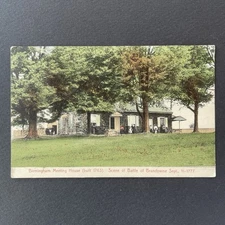 Birmingham Friends Meeting House Battle Brandywine PA QUAKER Chester Co Postcard
