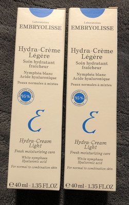 New Lot Of 2 Embryolisse Hydra Cream Light Moisturizing Cream 40mlx2 5/2027