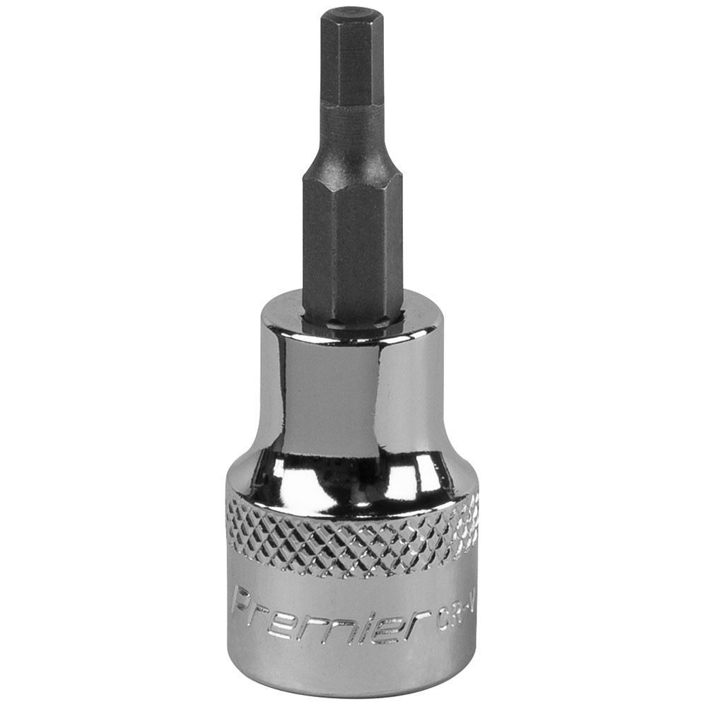 Sealey Hex Socket Bit 4mm 3/8""Sq Drive