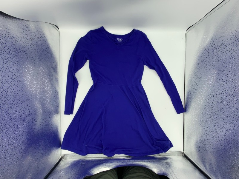 Childrens Place Long sleeve Knit skater Dress Blue Pre-owned 10/12