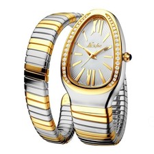 DAXIAOYU Classic Snake Shape Watch for Women Gold Silver Scaleable Bracelet W...