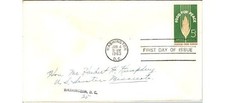 1963 Food for Peace First Day Cover Humphrey DC Postmark Stamp Wheat Stalk