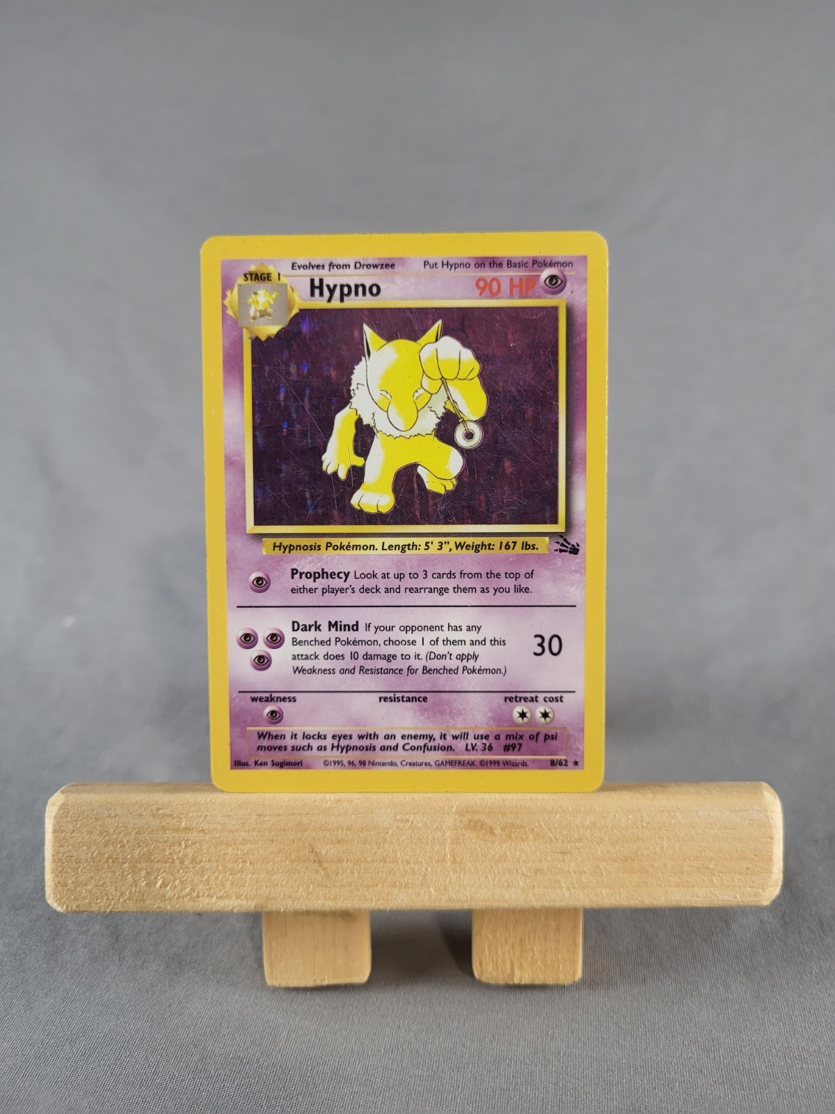 Hypno - 8/62 - Fossil - Holo Rare - MP