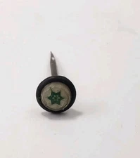 Antique Picture Nail Green Flower Victorian Sulfide Glass 2.5”