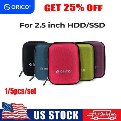 ORICO 2.5'' Shockproof External Hard Drive Case for Seagate WD Samsung 2.5'' SSD