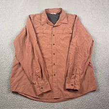 Wrangler Button Shirt Men's XL Nylon Polyester Red Outdoors Hiking Workwear