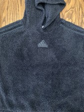 ADIDAS Black Fleece Pullover Hoodie Sweatshirt Youth Size Large 14