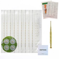 Ear Seeds Acupressure Kit 200 Pieces with Brass Probe for Balance Wellness Th...
