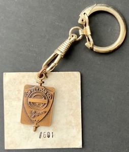 Vintage Key Man Member Jaycees Copper Fob Keyring Keychain Old New on Card