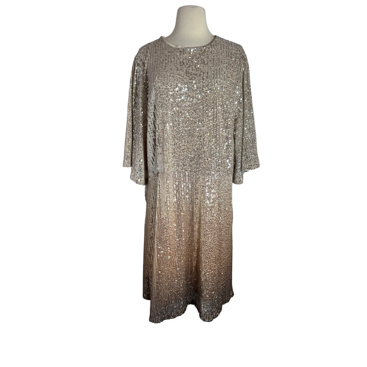 old navy gold sequin dress Polyester 3/4 Sleeve Shift Dresses for Women for sale champagne gold prom dresses