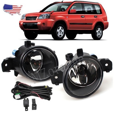 Bumper Fog Light Lamp W/ Wiring Switch Kit For Nissan X-Trail Xtrail T30 00-06