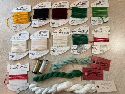 Lot of Rainbow Gallery, Kreinik, Impressions, Silk & Ivory Needlepoint Threads
