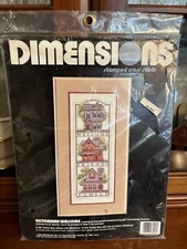 Dimensions 1989 Stamped Cross Stitch Kit 3099 Victoriana Welcome 8"x20" Sealed