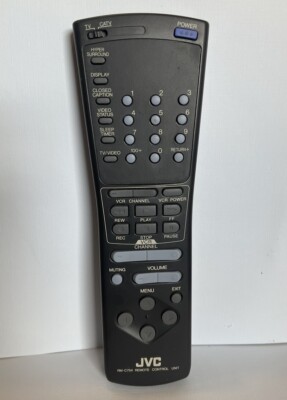 Genuine JVC (RM-C754) Grey Television TV Remote Control With Battery ...