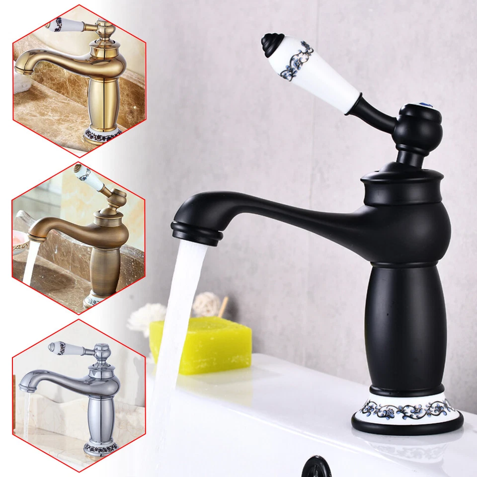 Bad Nostalgie Retro Waschtischarmatur Mischbatterie Wasserhahn Einhebelmischer - Bild 4 von 4