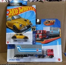Hot Wheels Optimus Prime Lot Track Fleet And Gold Bumblebee Transformers 2024